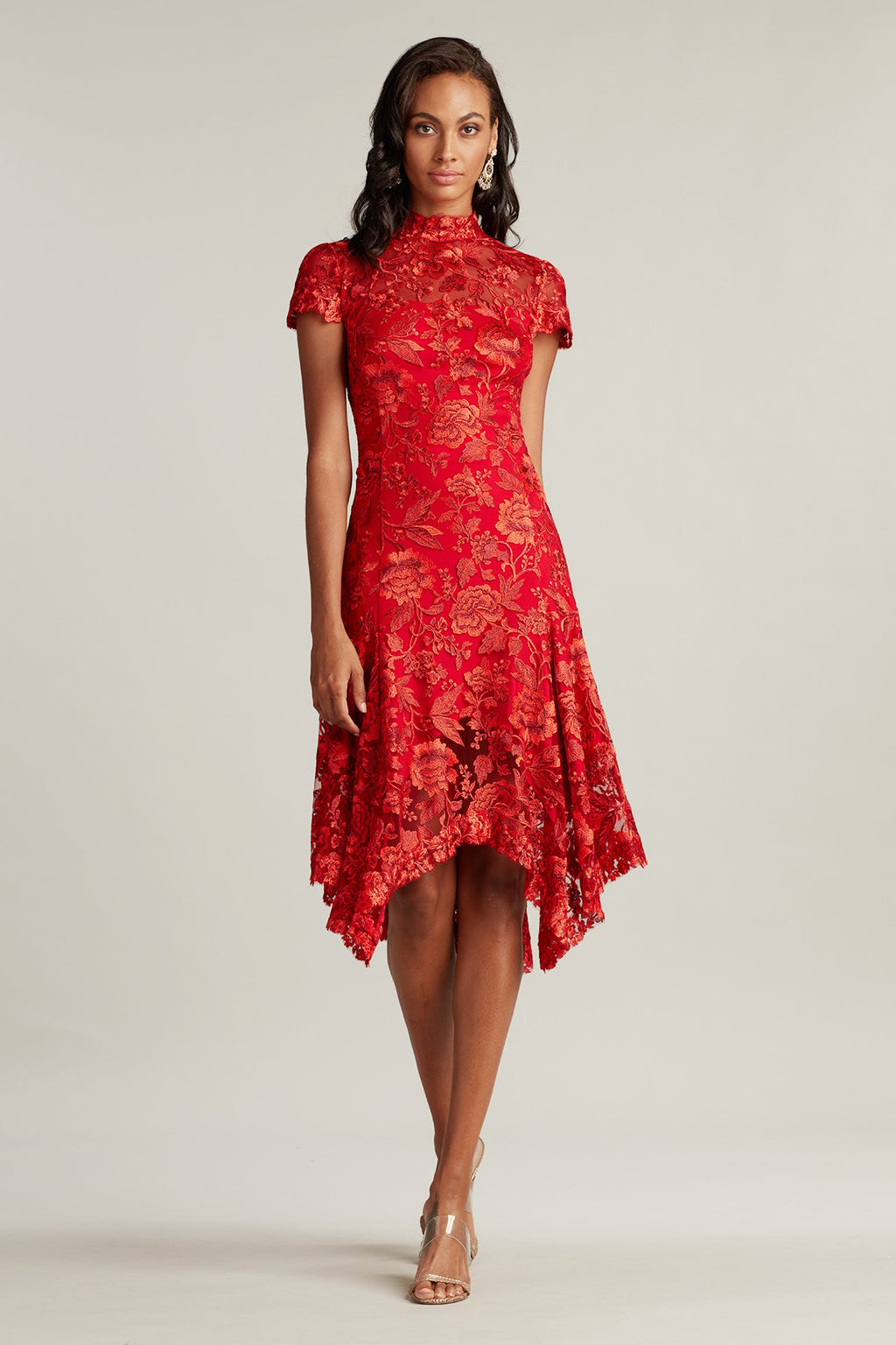 Aydar Handkerchief Hem Embroidered Dress