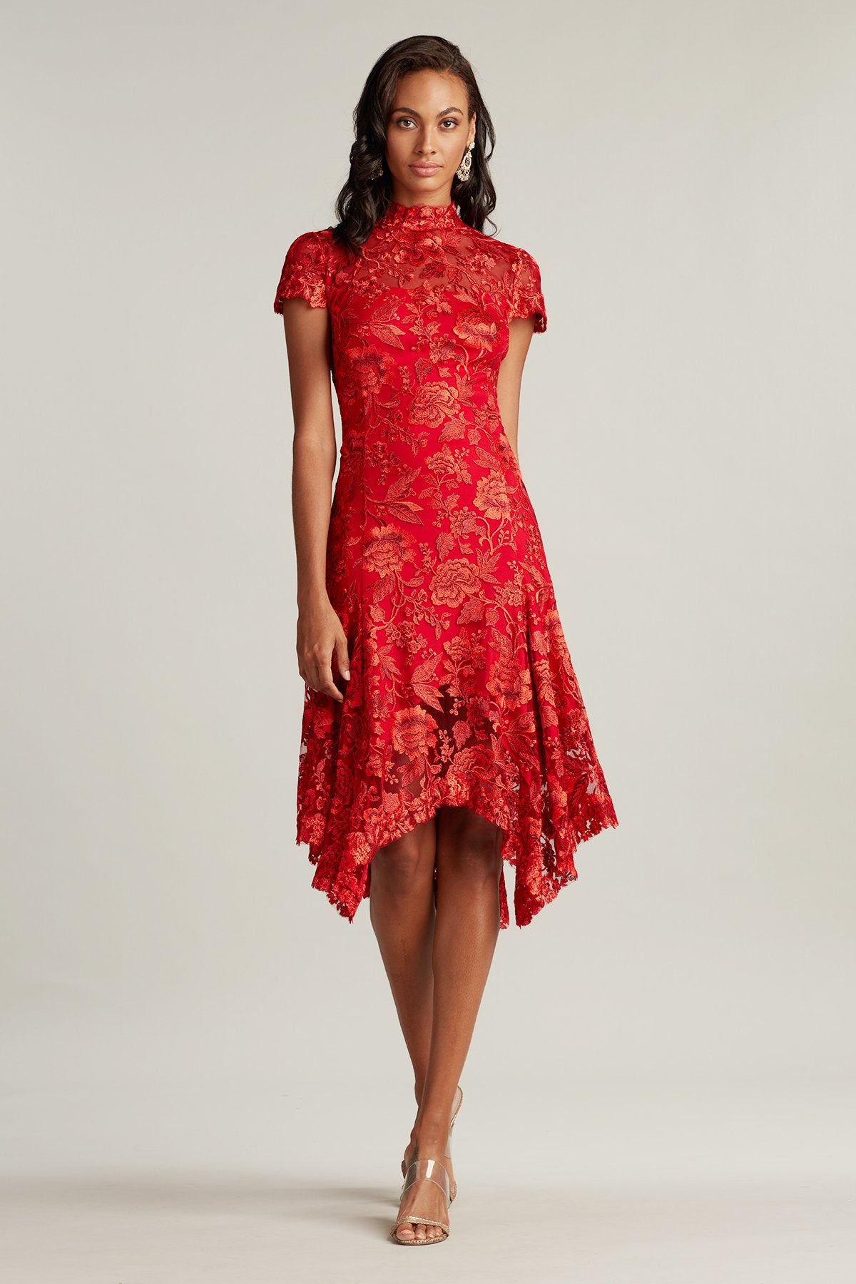 Aydar Handkerchief Hem Embroidered Dress