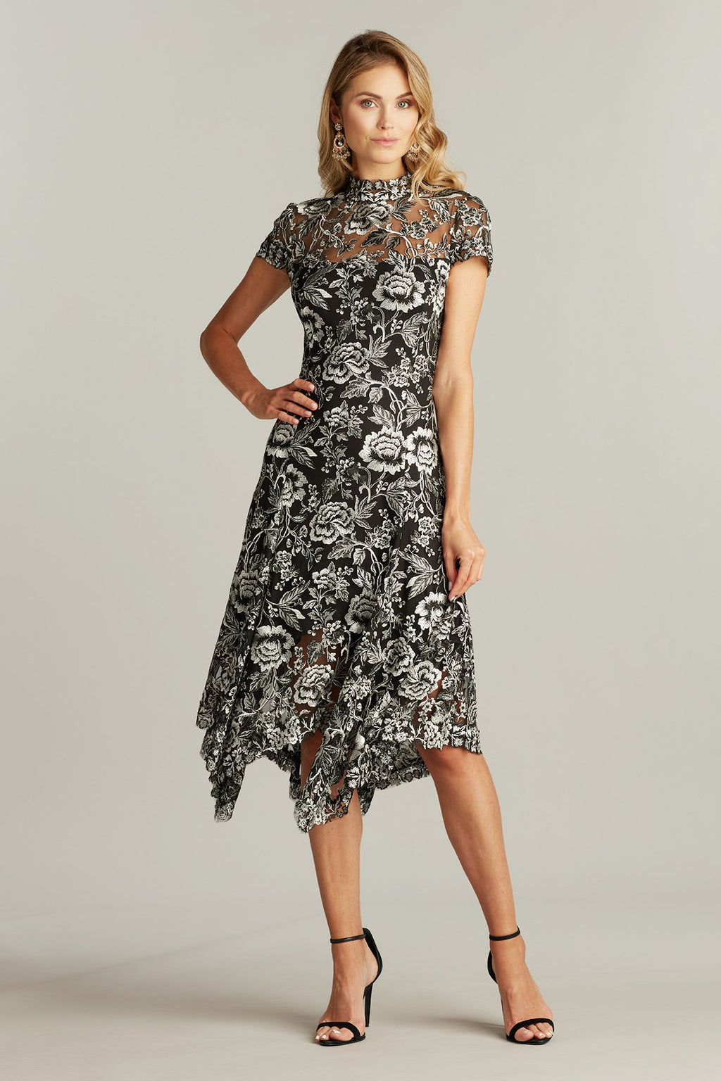 Aydar Handkerchief Hem Embroidered Dress
