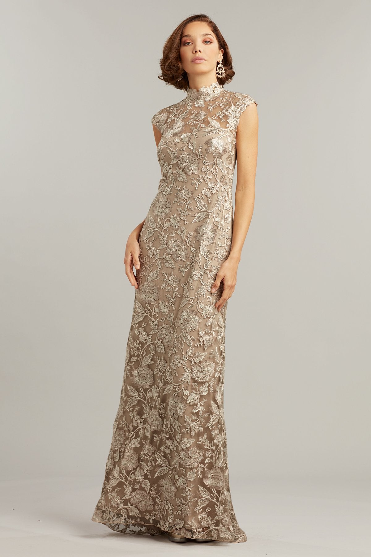 Qara Embroidered Gown