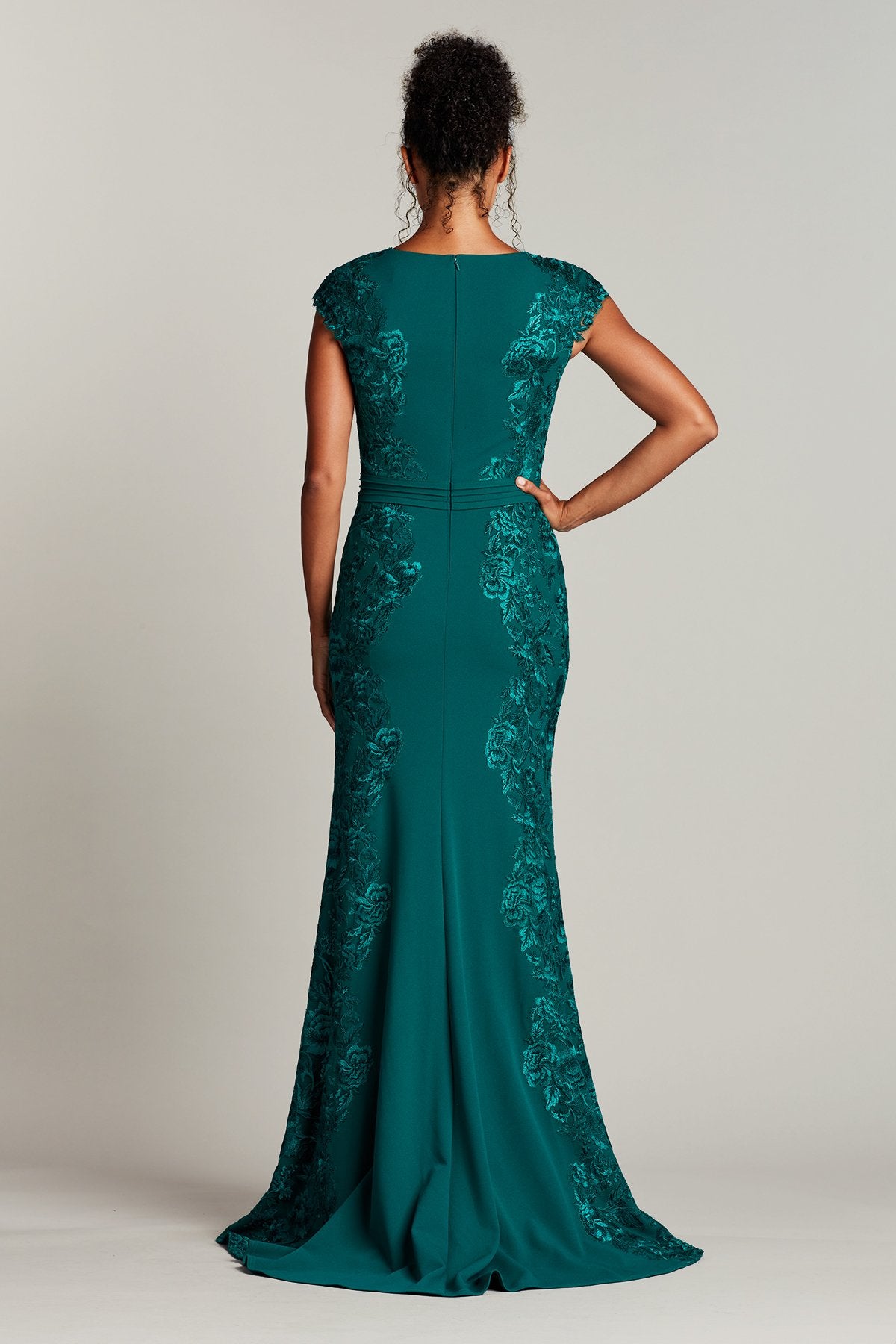Bayer Embroidered Appliqu_ Gown