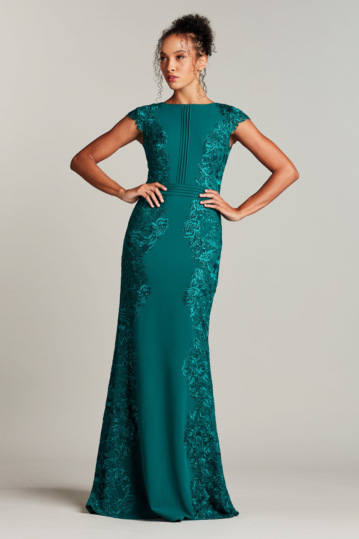 Bayer Embroidered Appliqu_ Gown