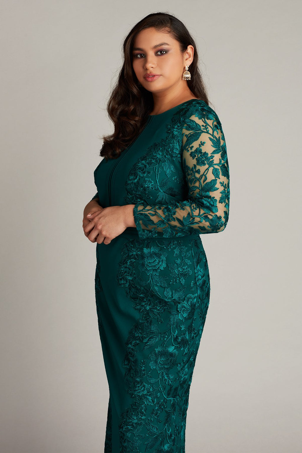 Bayer Embroidered Appliqu_ Gown - PLUS SIZE