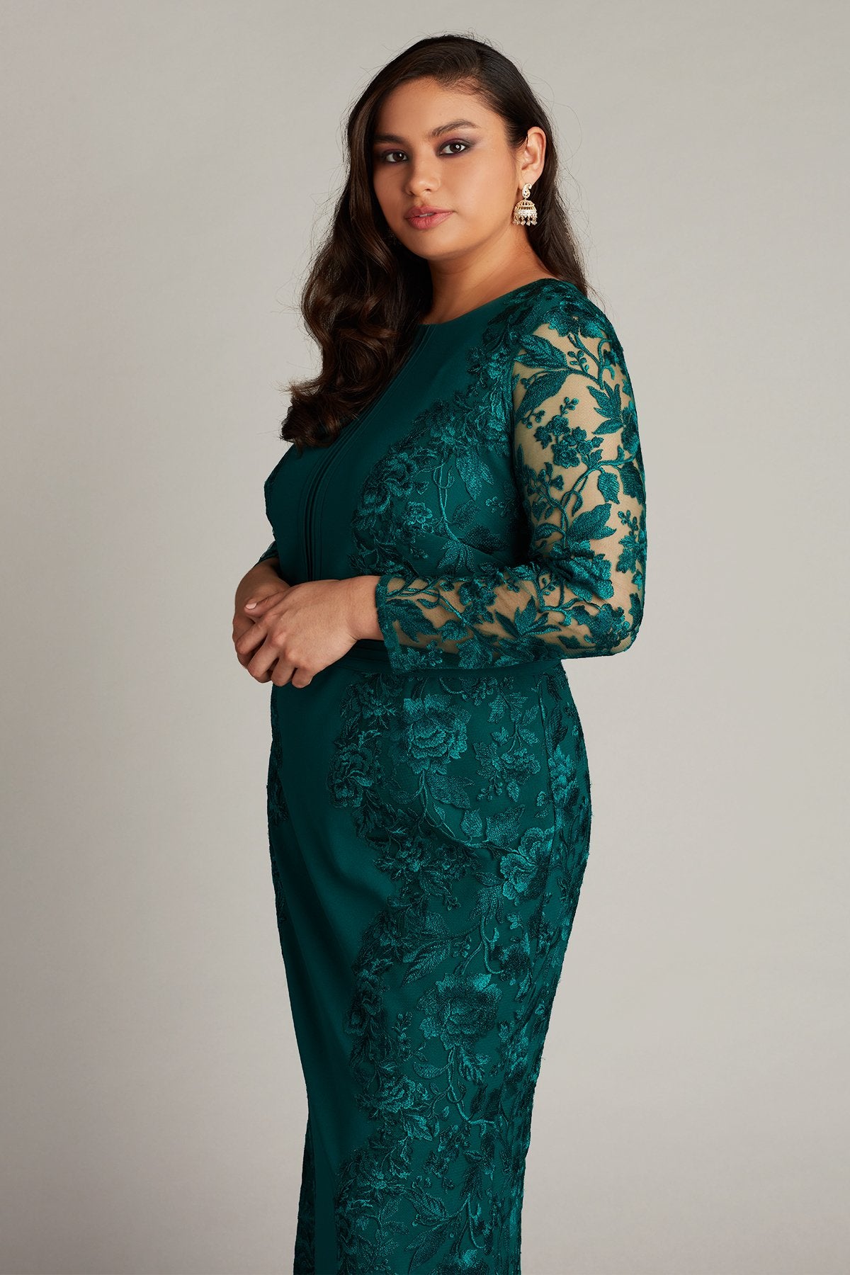 Bayer Embroidered Appliqu_ Gown - PLUS SIZE