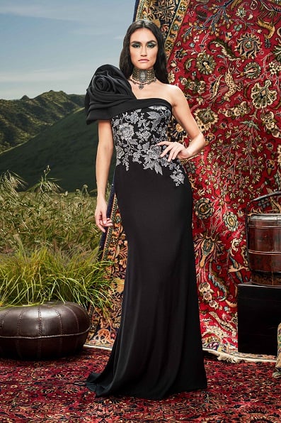 Khan Draped Flower Gown