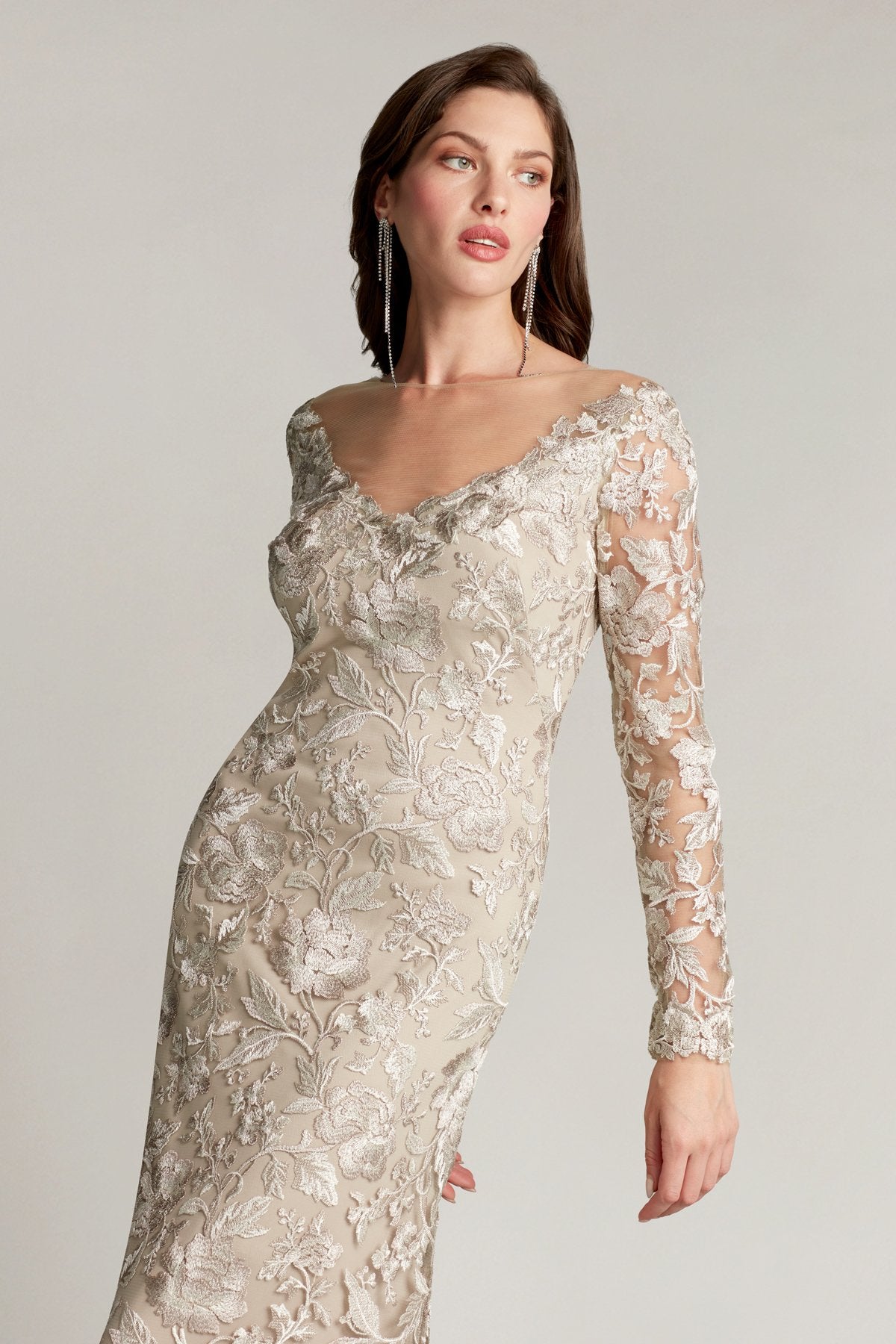 Madlen Embroidered Tulle Gown