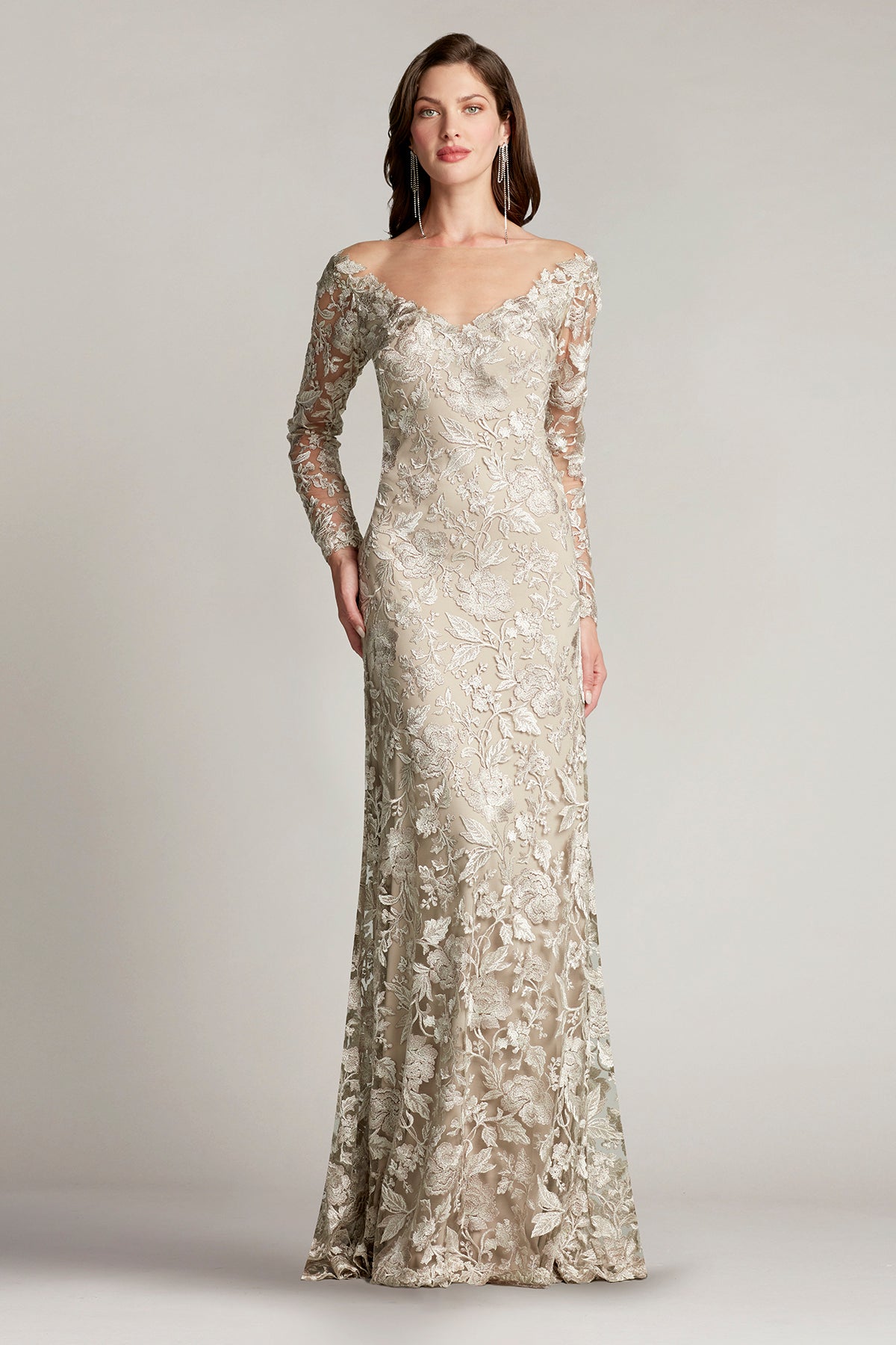 Madlen Embroidered Tulle Gown