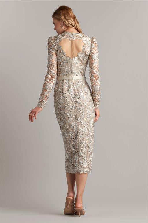 Rachelle Embroidered Tulle Midi Dress