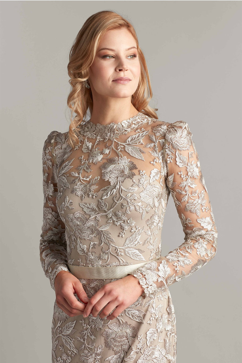 Rachelle Embroidered Tulle Midi Dress