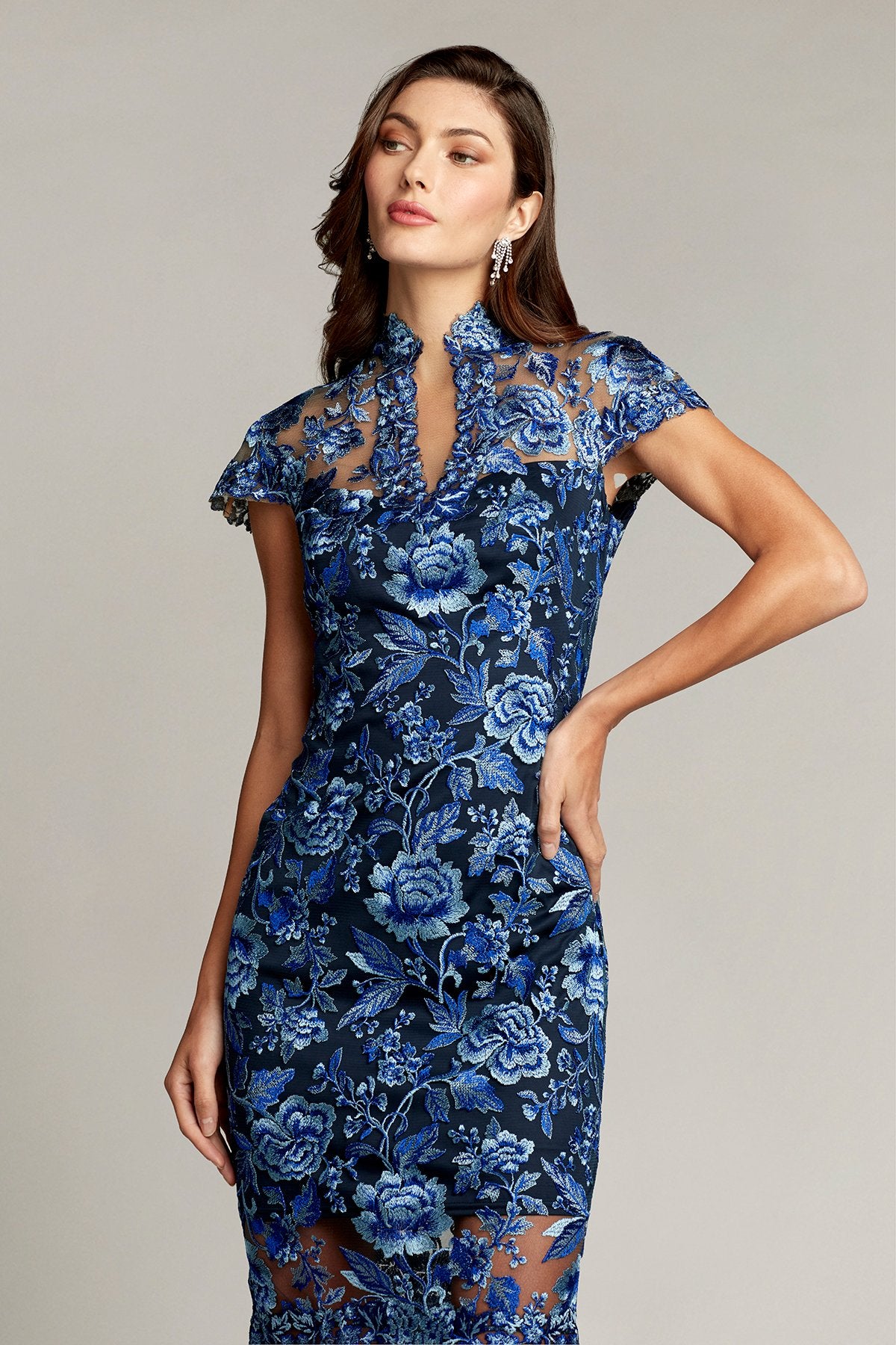 Ankur Keyhole Embroidered Dress