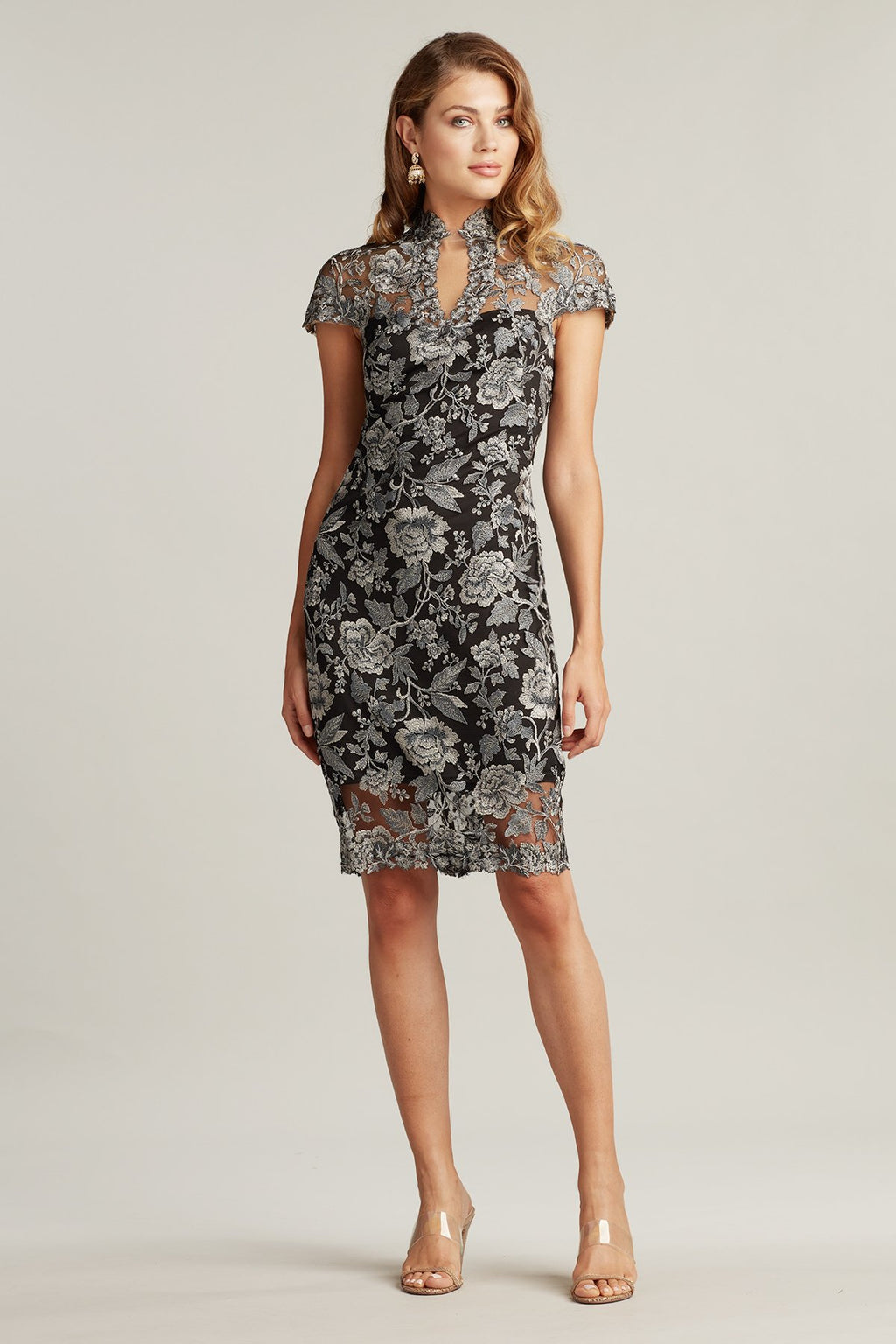 Ankur Keyhole Embroidered Dress