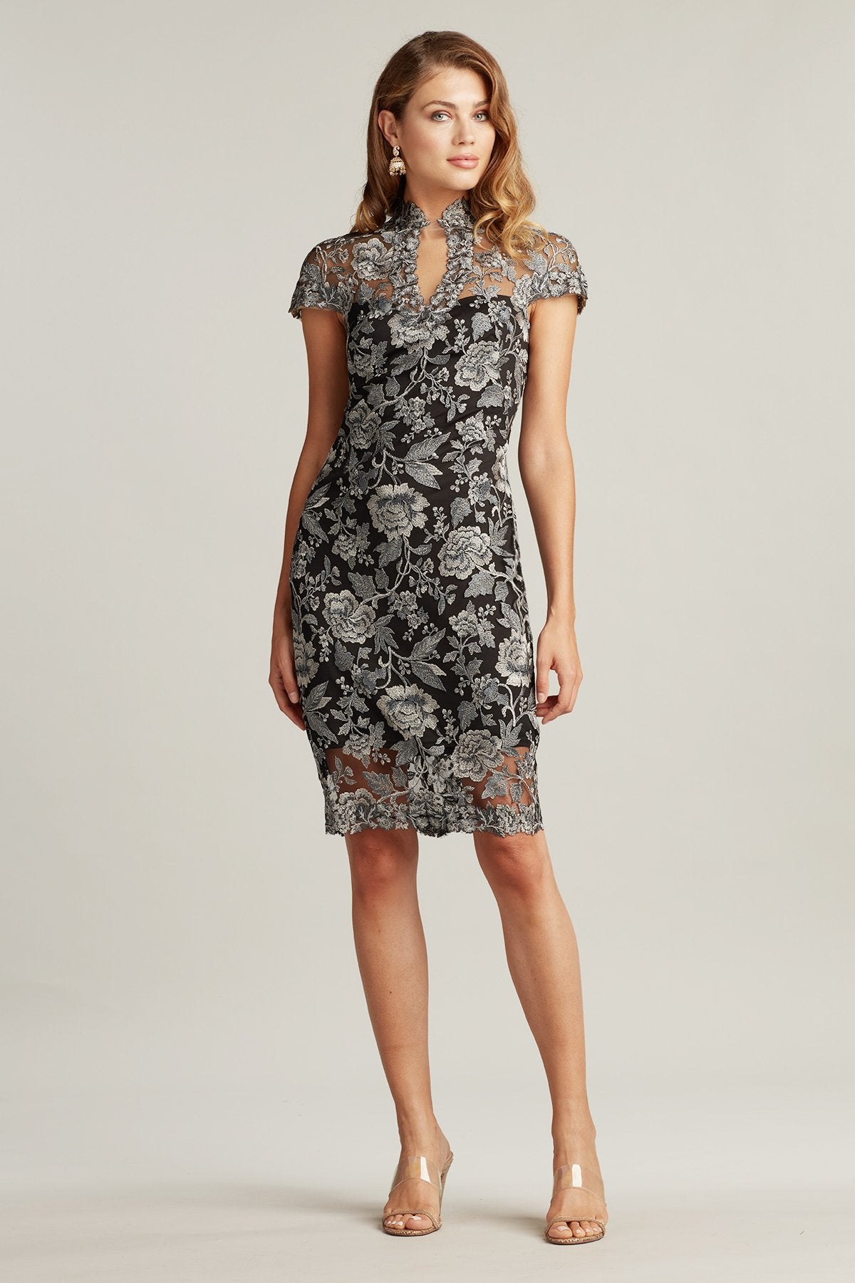 Ankur Keyhole Embroidered Dress