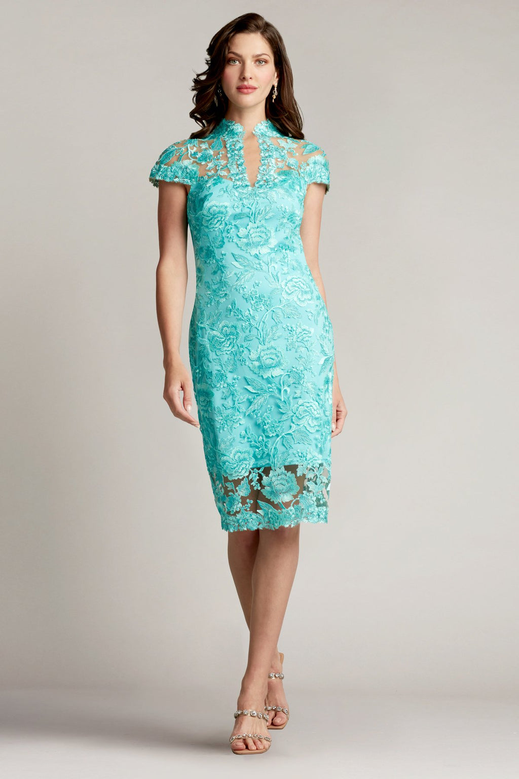 Ankur Keyhole Embroidered Dress