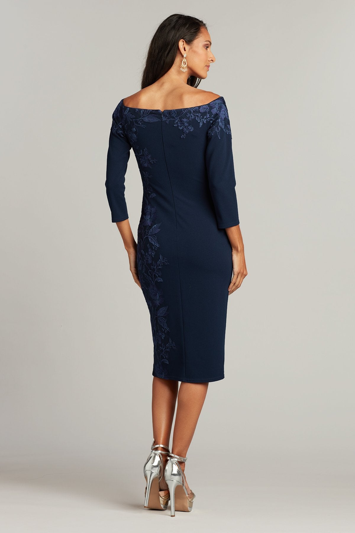 Kline Embroidered Crepe Dress