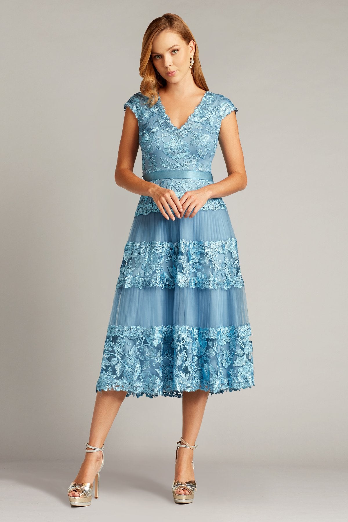 Dinah Embroidered Tulle Dress