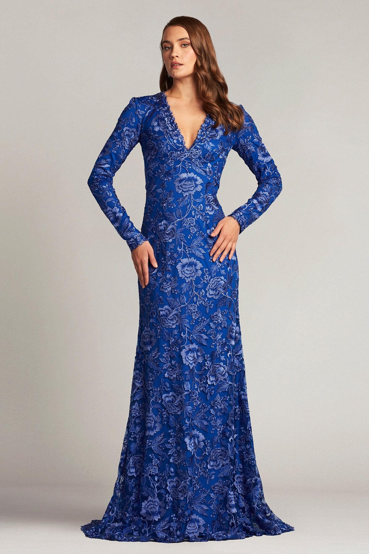 Wilder Long Sleeve Embroidered Gown