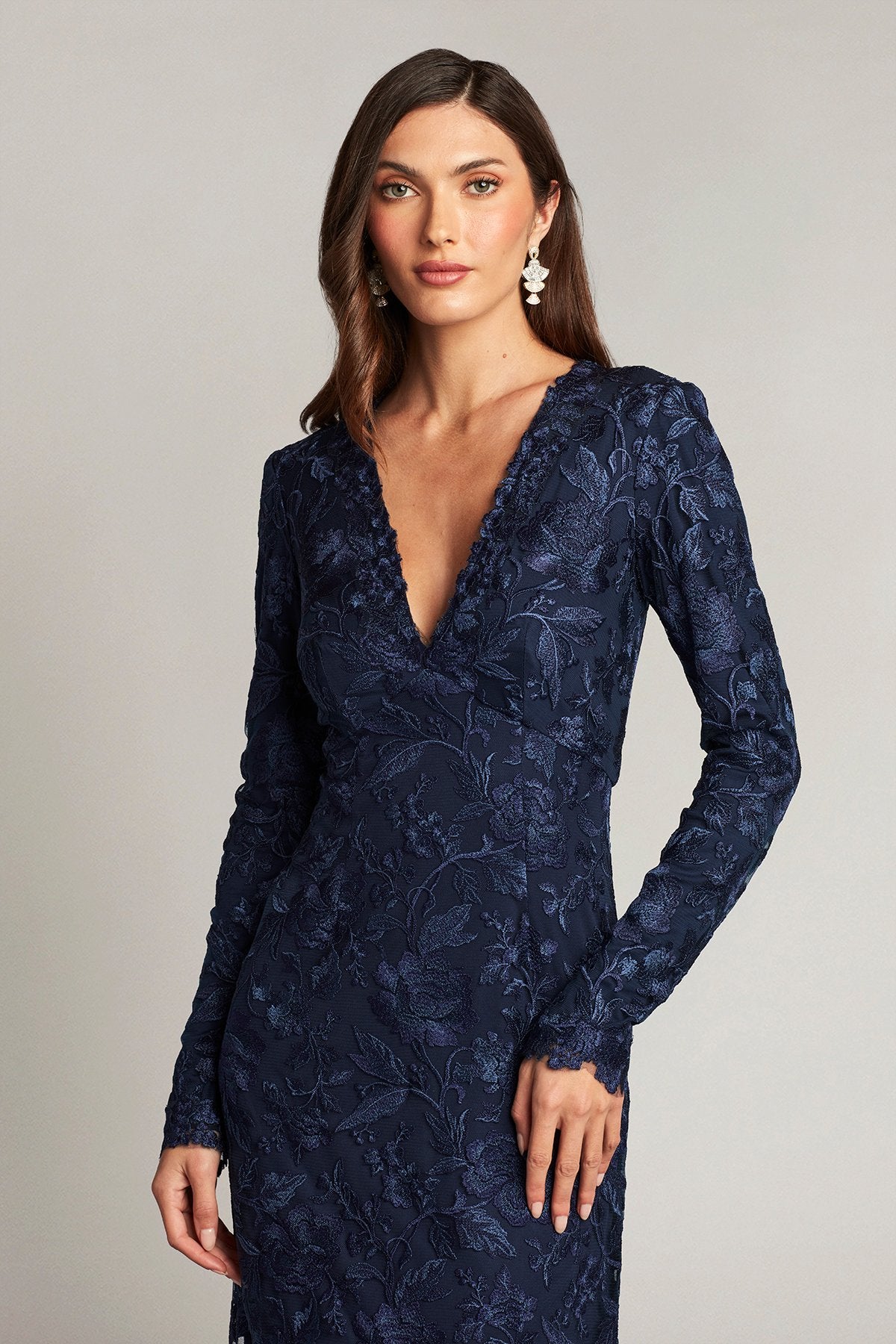 Wilder Long Sleeve Embroidered Gown