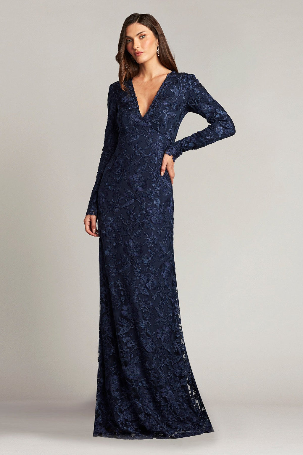 Wilder Long Sleeve Embroidered Gown