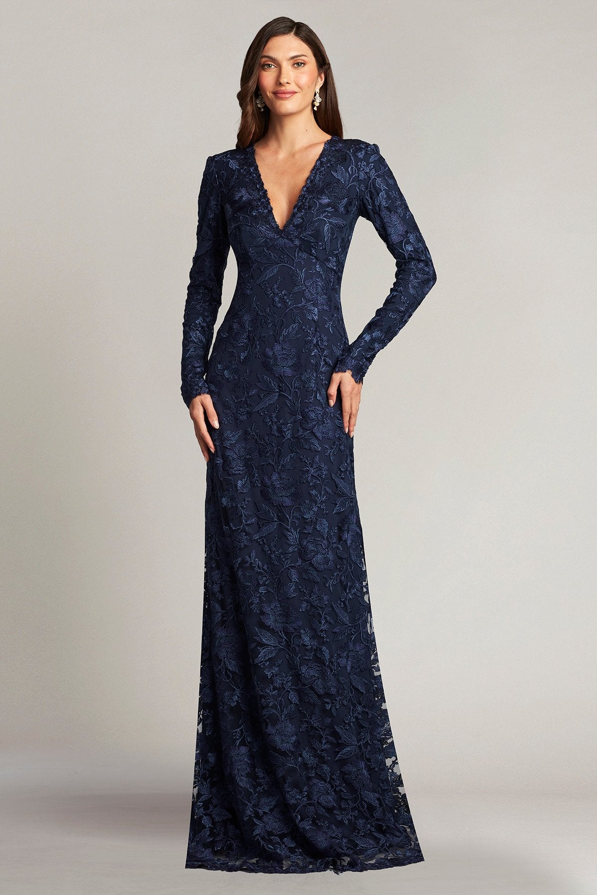 Wilder Long Sleeve Embroidered Gown