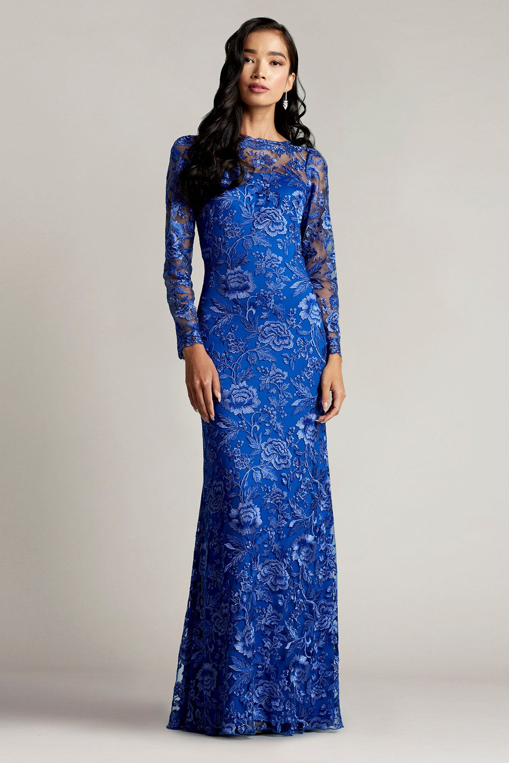 Adalyn Embroidered Illusion Gown