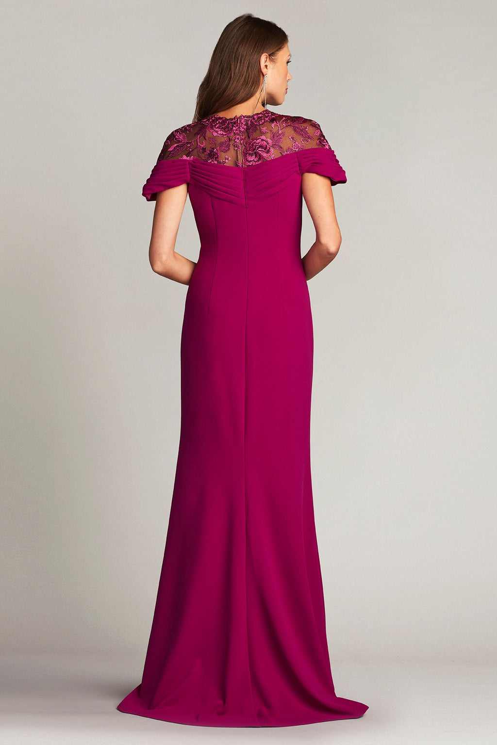 Avaline Draped Crepe Gown