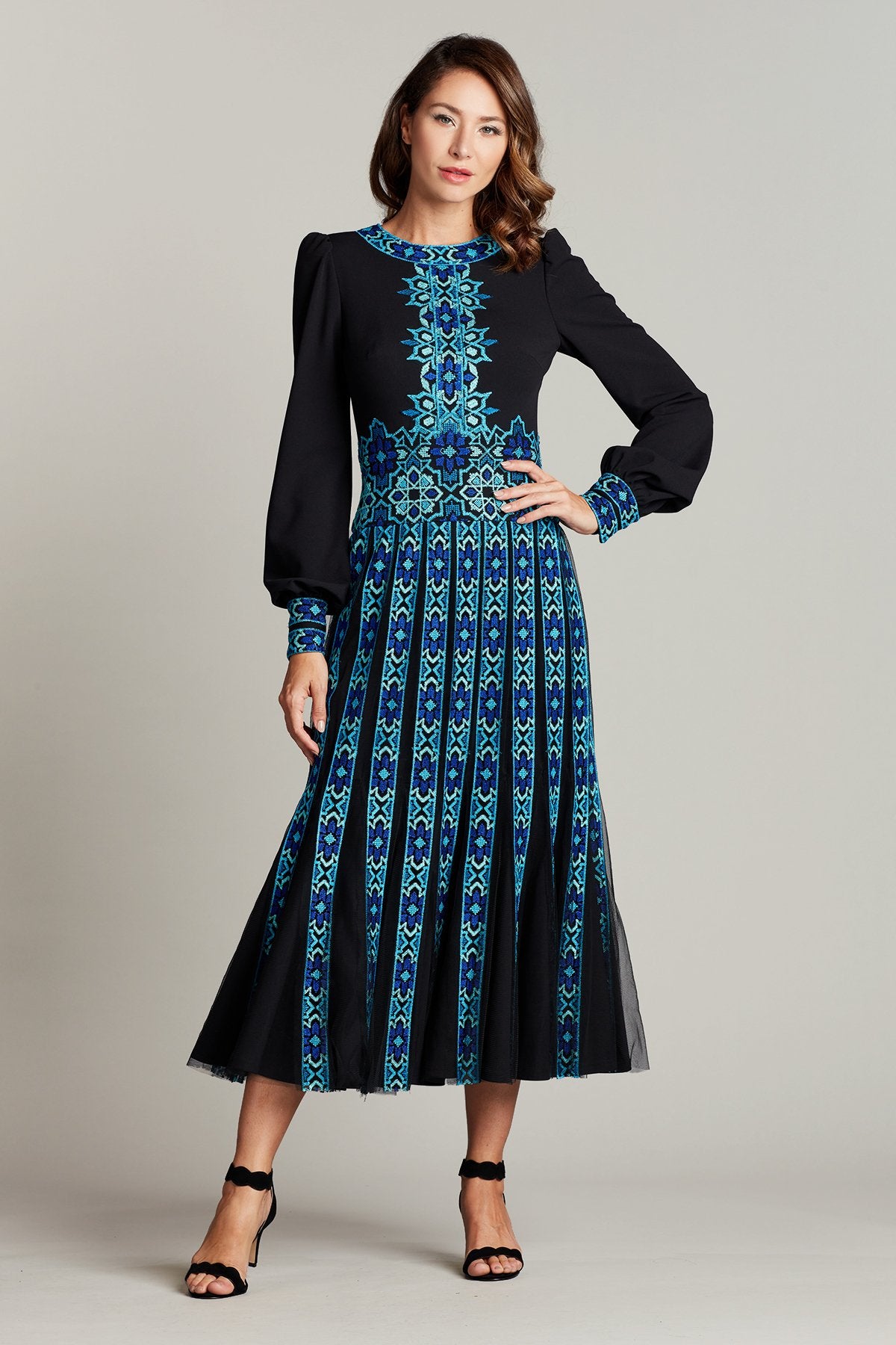 Murat Tulle-Embroidered Midi Dress