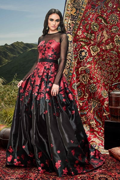 Beyza Organza Jacquard Gown