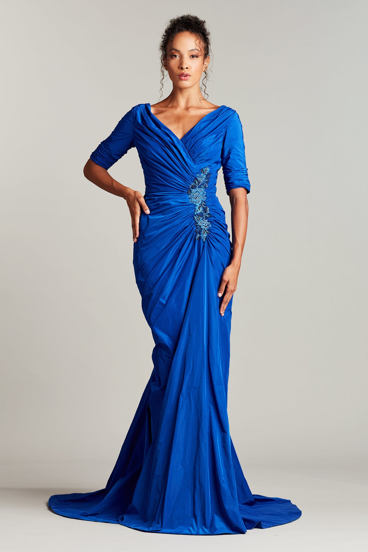 Gan Embroidered Appliqué Gown