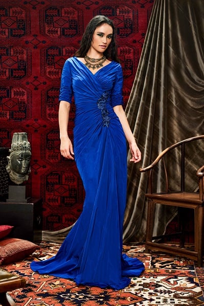 Gan Embroidered Appliqu_ Gown