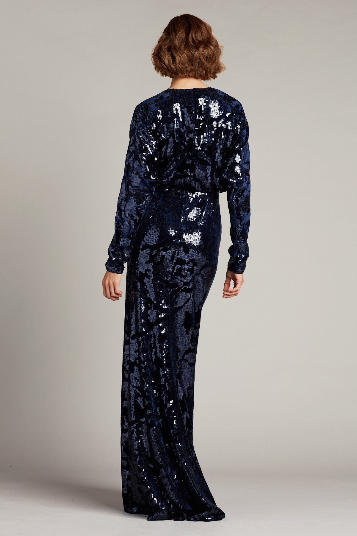 Adalet Sequined-Velvet Gown