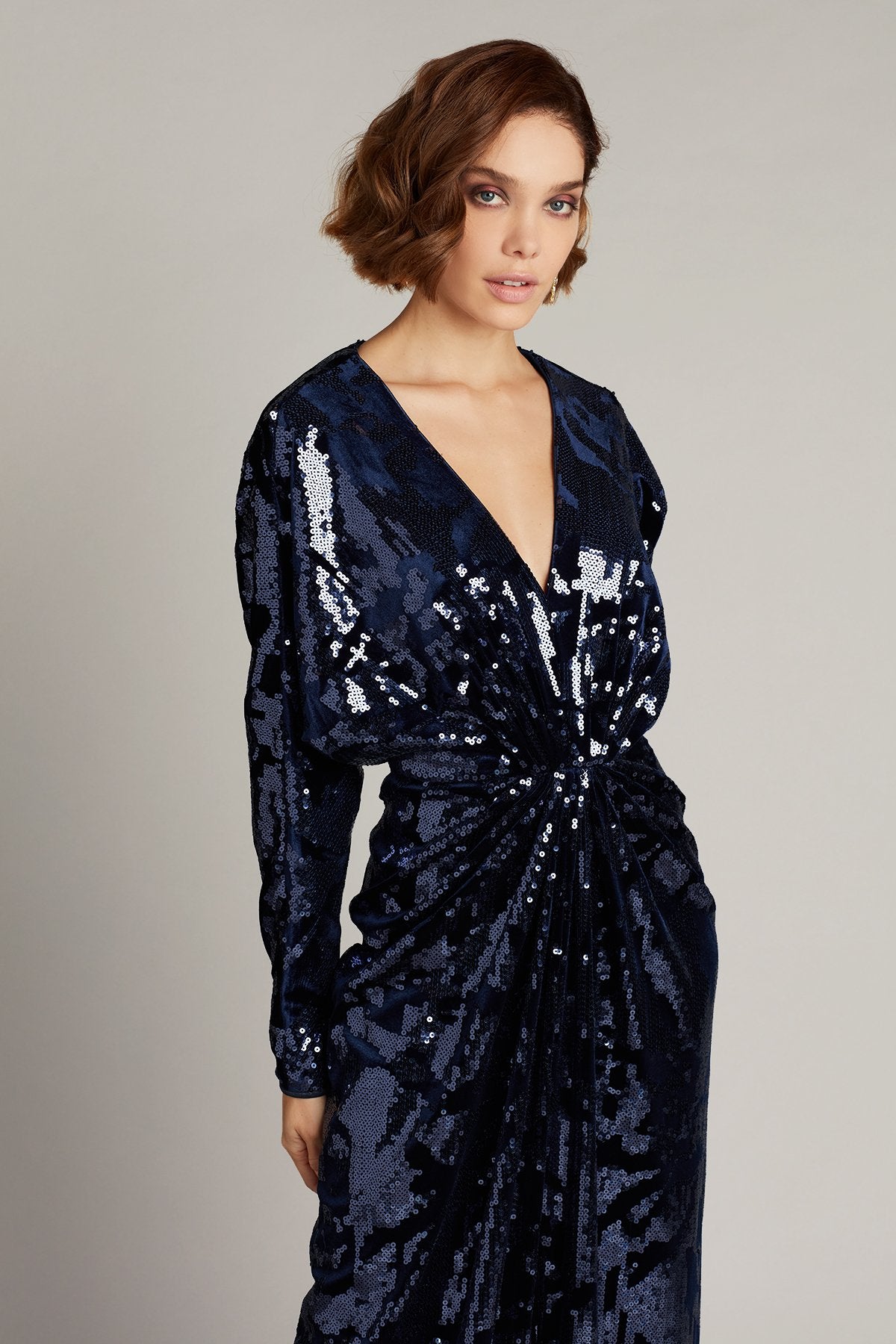 Adalet Sequined-Velvet Gown