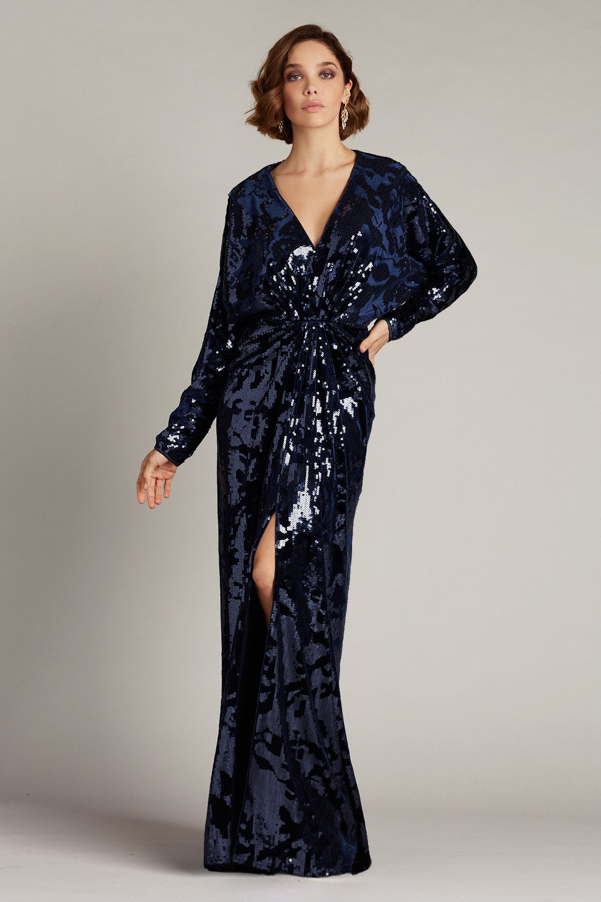 Adalet Sequined-Velvet Gown
