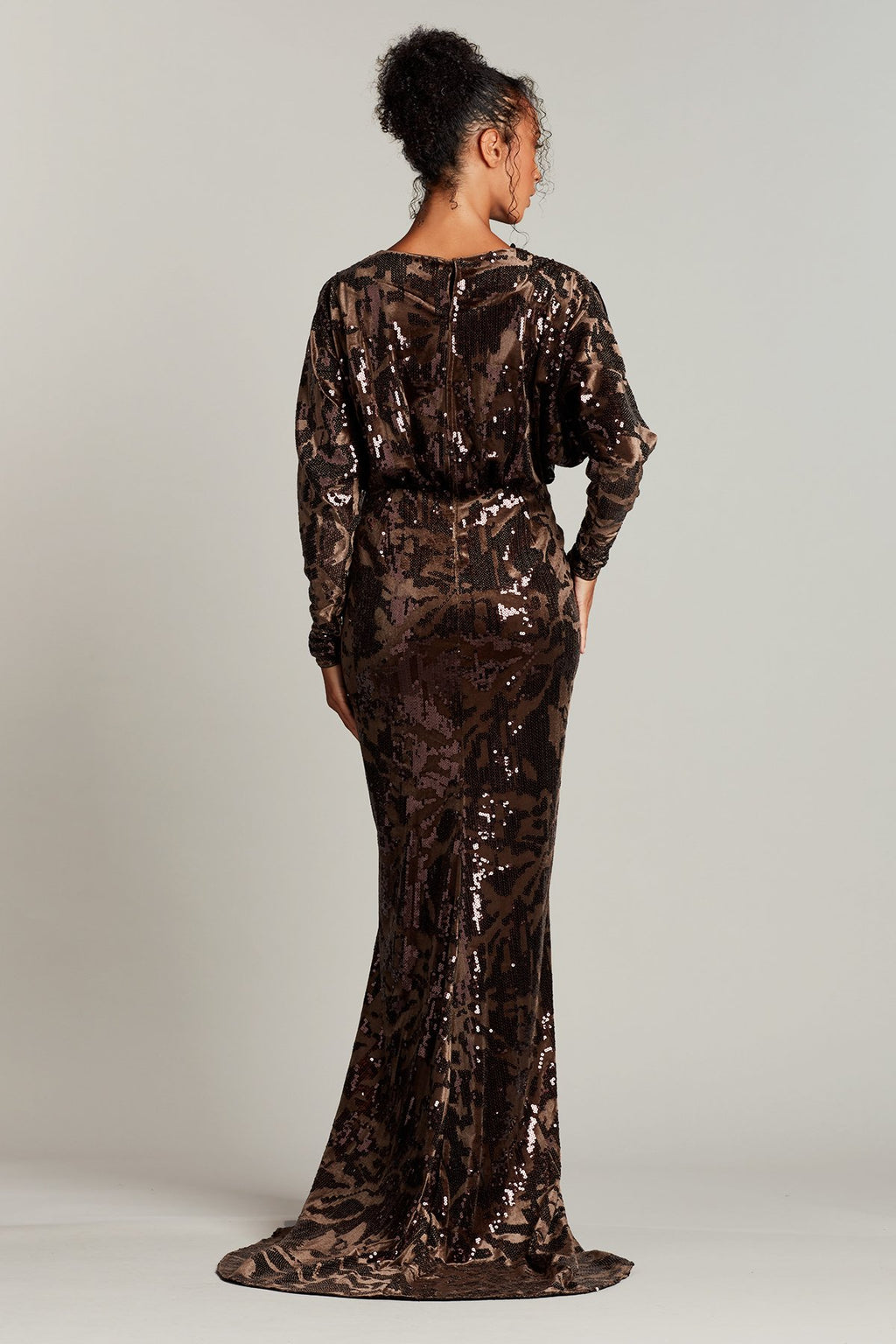 Adalet Sequined-Velvet Gown