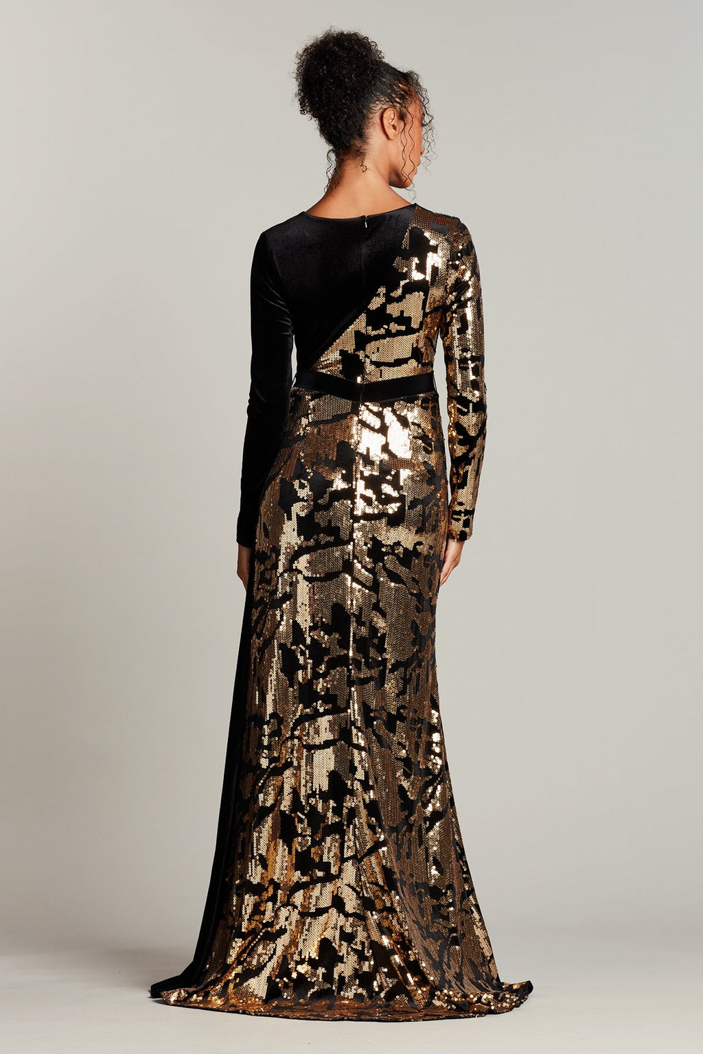 Taban Sequined Velvet Gown