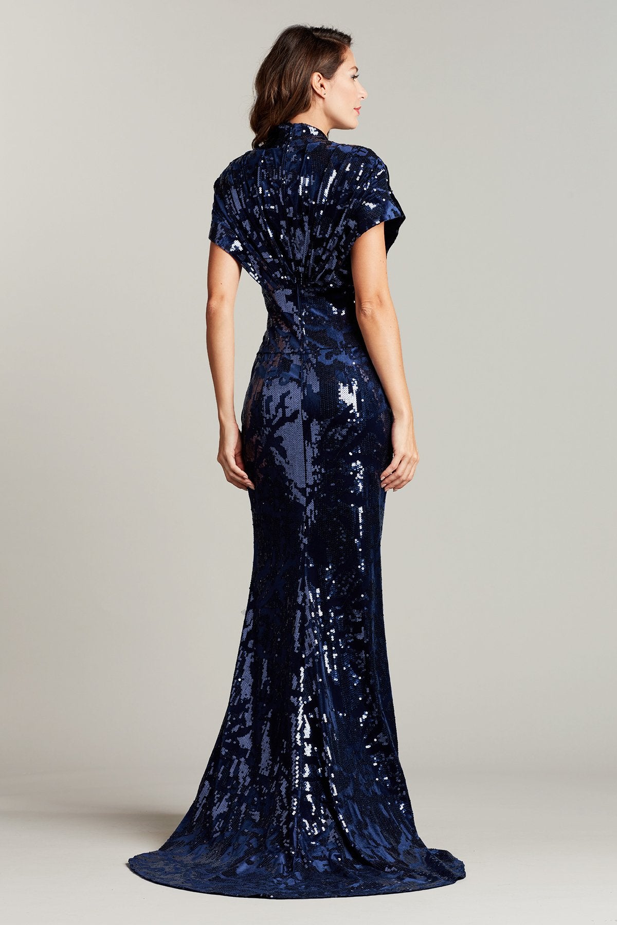 Gerel Sequined Velvet Gown