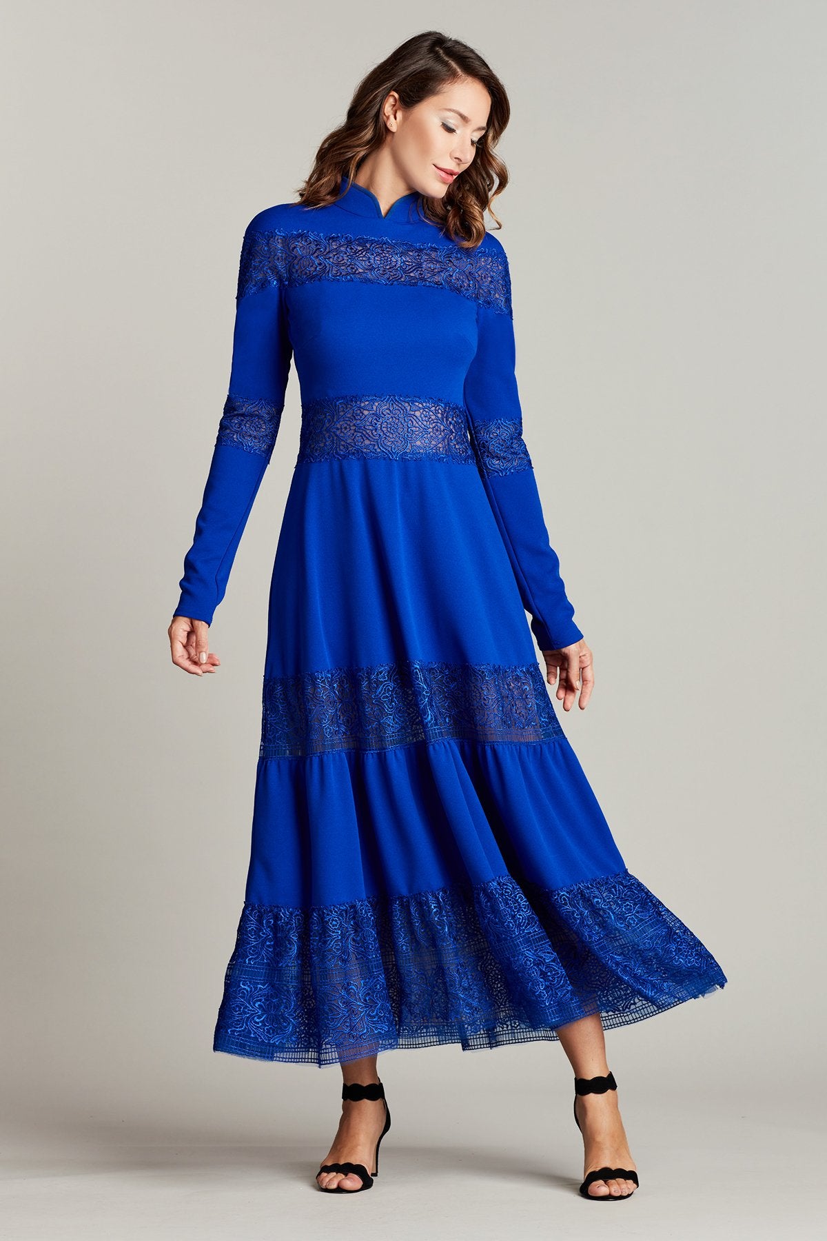 Tuya Embroidered Panel Midi Dress