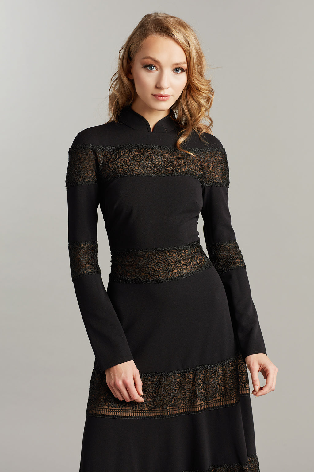 Tuya Embroidered Panel Midi Dress