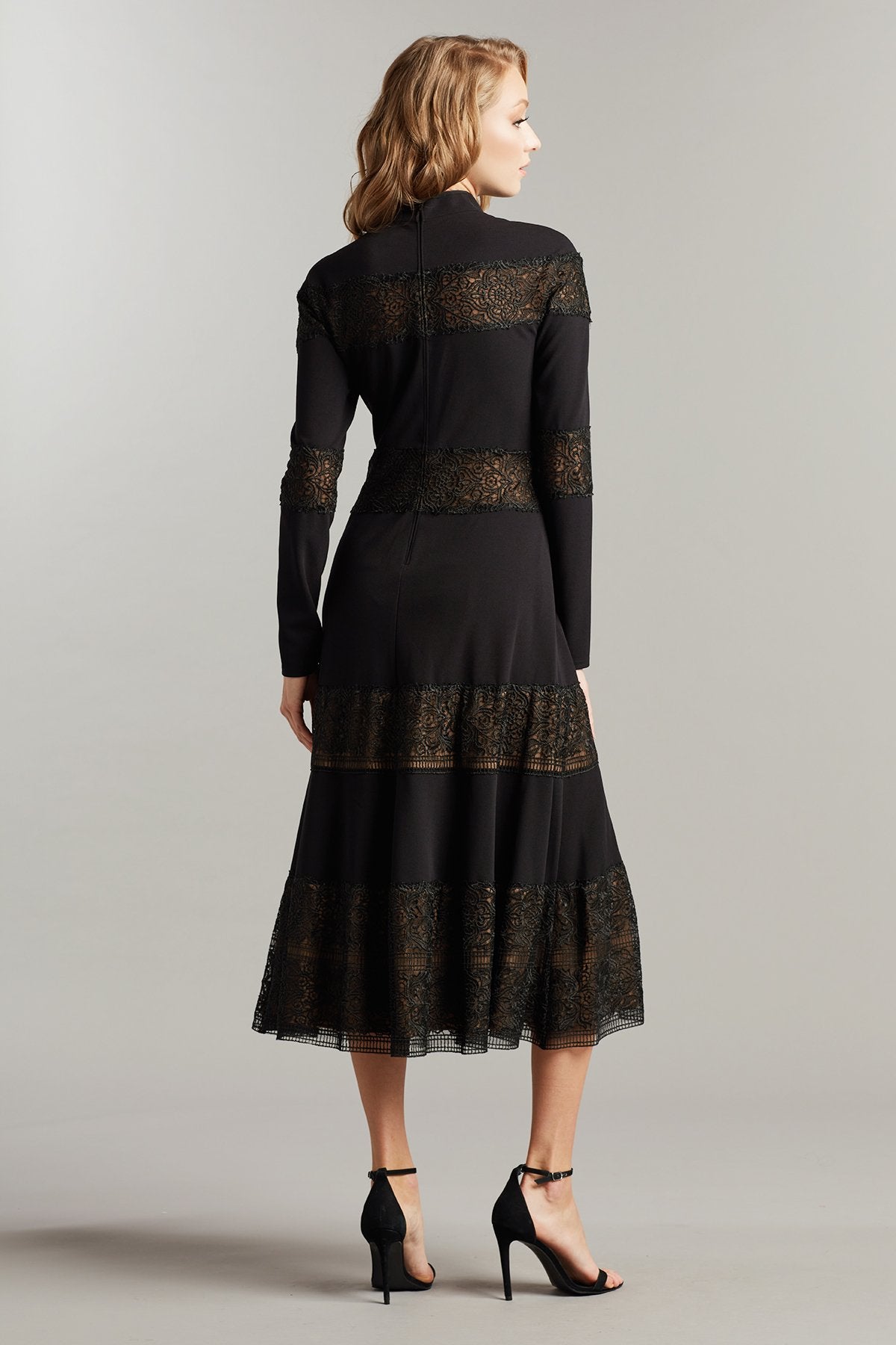 Tuya Embroidered Panel Midi Dress