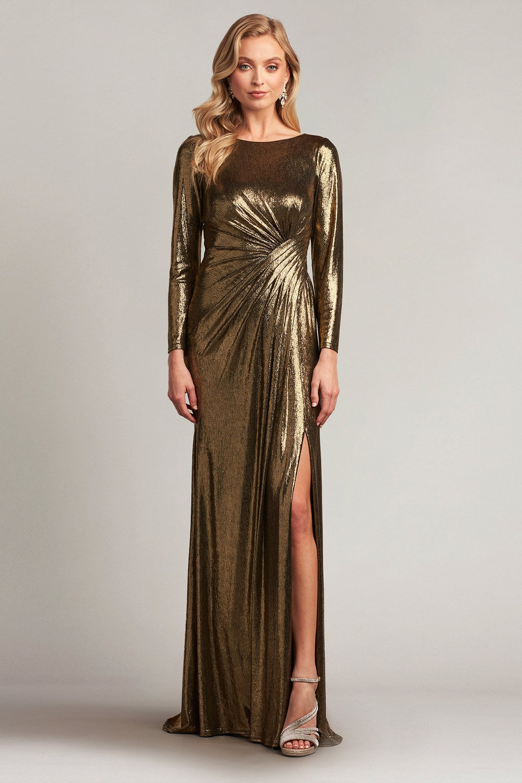 Kramer Draped Lamé Gown
