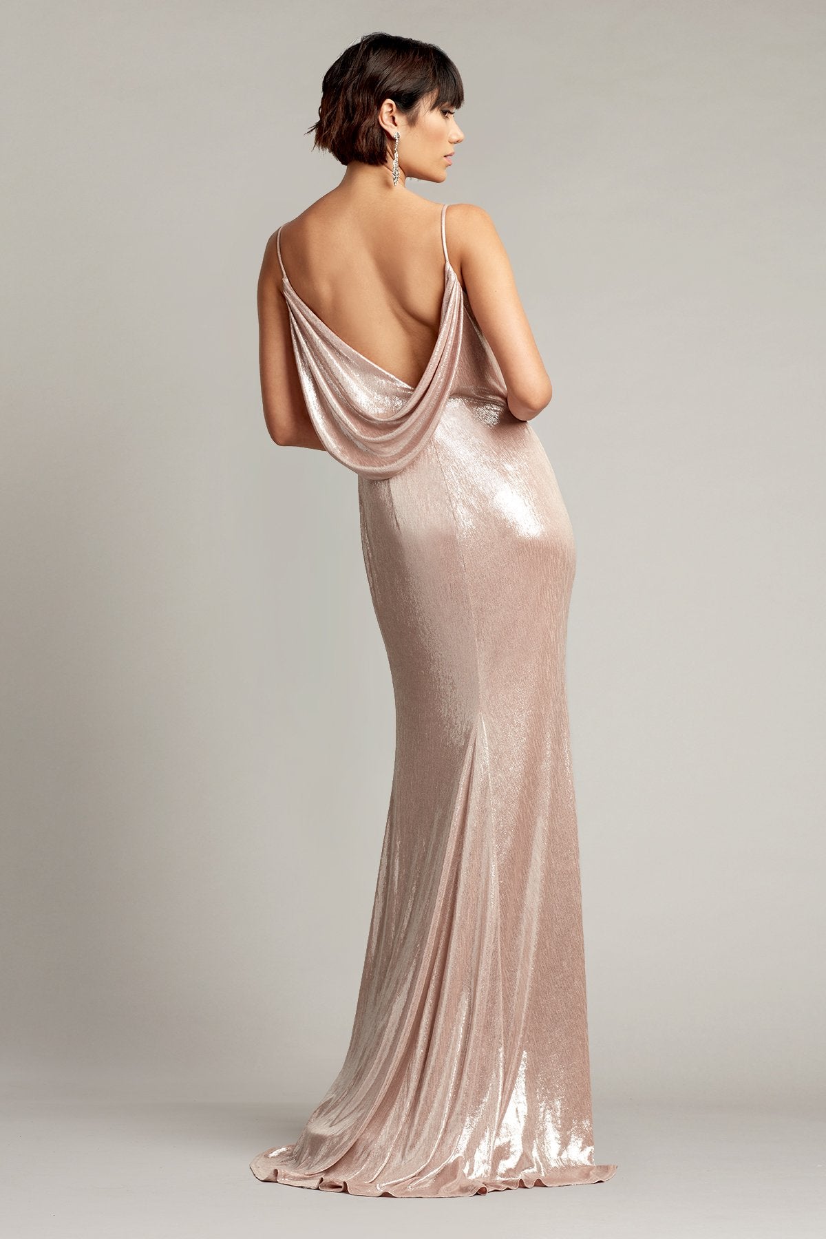 Ara Metallic Jersey Lamè Gown