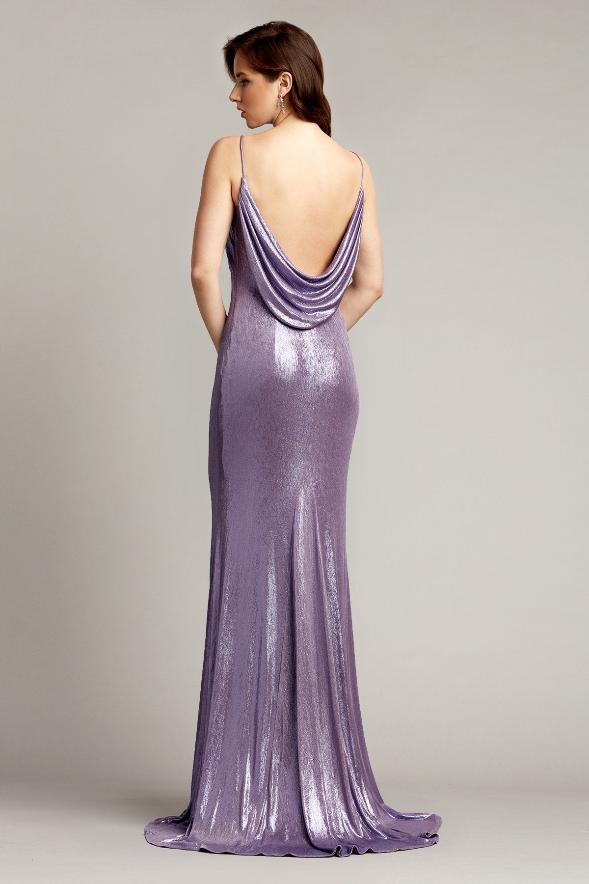 Ara Metallic Jersey Lamè Gown