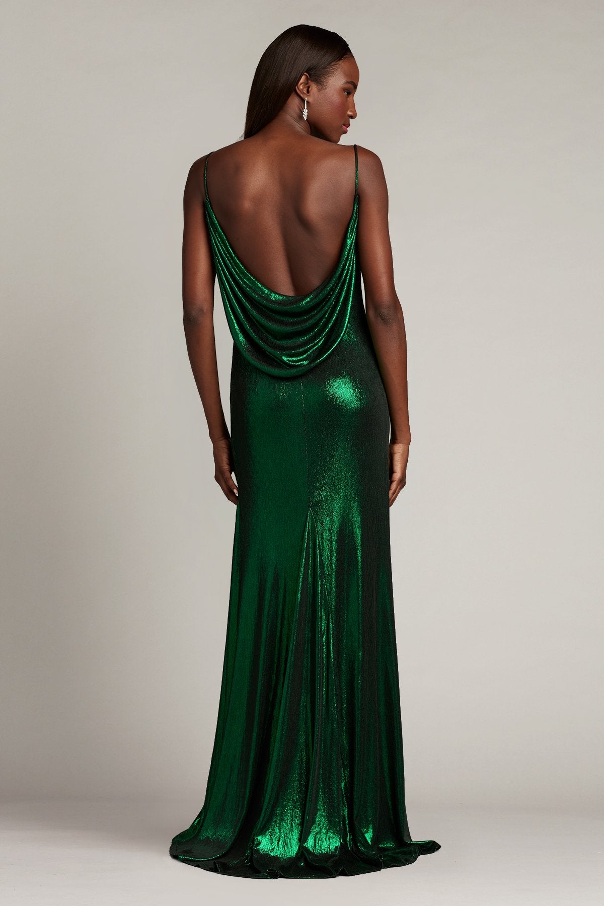 Ara Metallic Jersey Lamè Gown