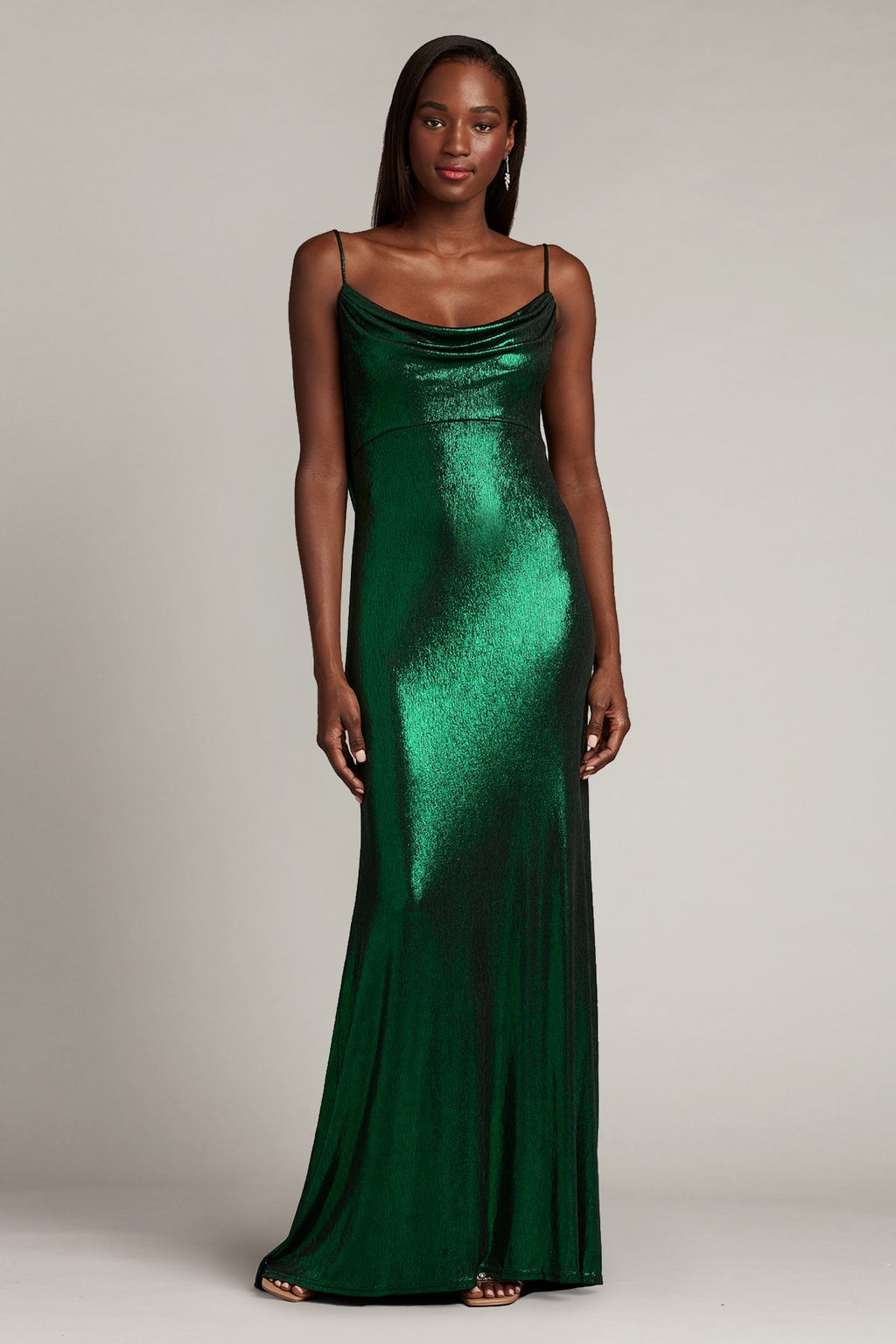 Ara Metallic Jersey Lamè Gown