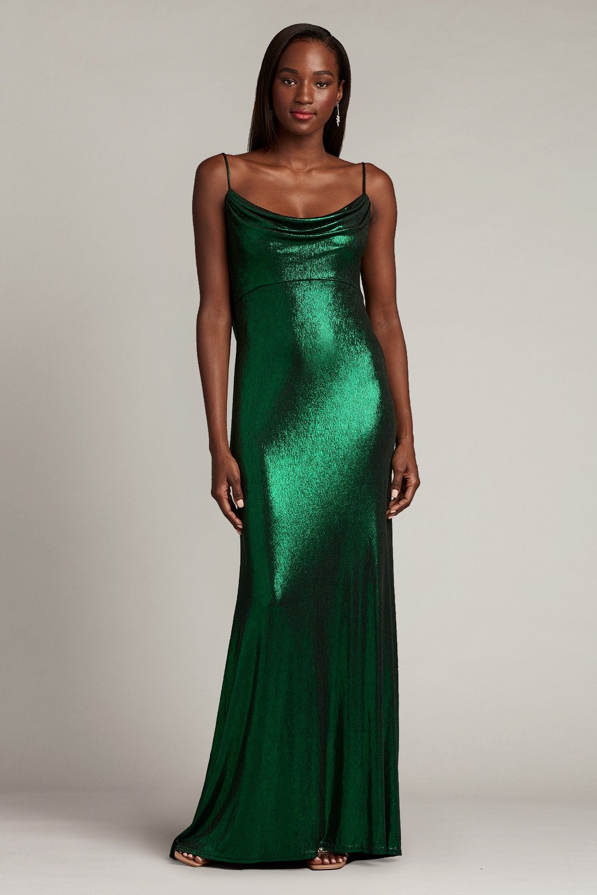 Ara Metallic Jersey Lamè Gown