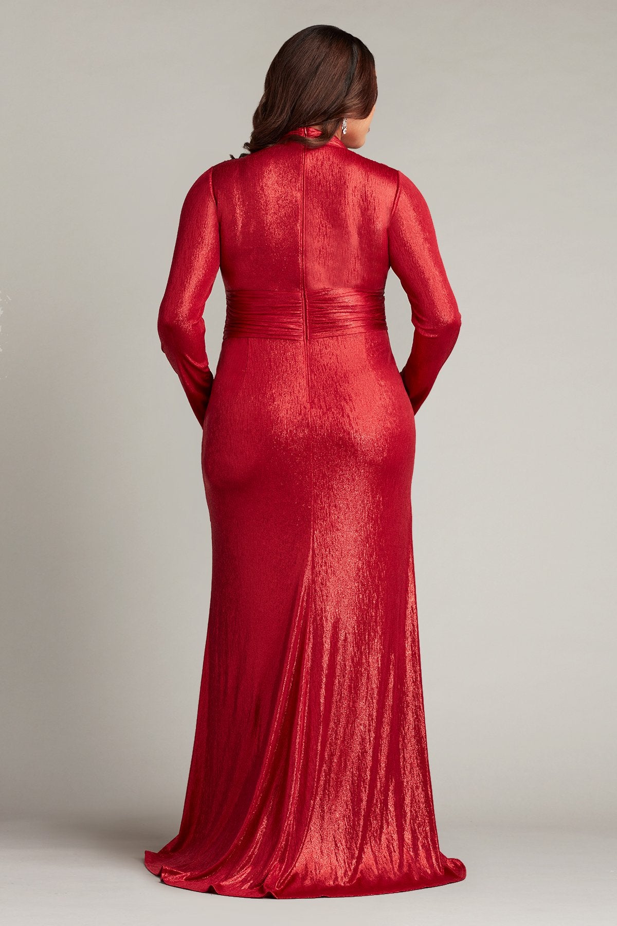 Imanie Draped Lamé Gown  - PLUS SIZE