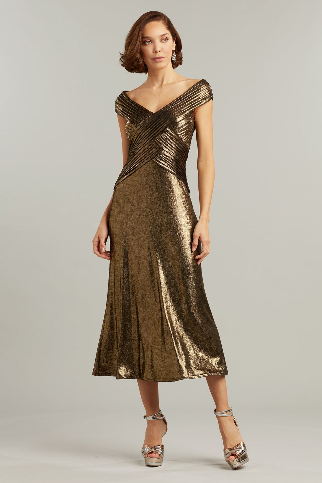 Ancelin Pleated Lam_ Dress