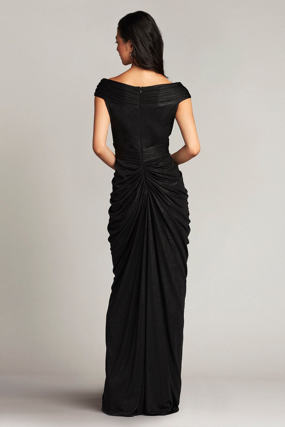 Ellery Draped Metallic Jersey Gown