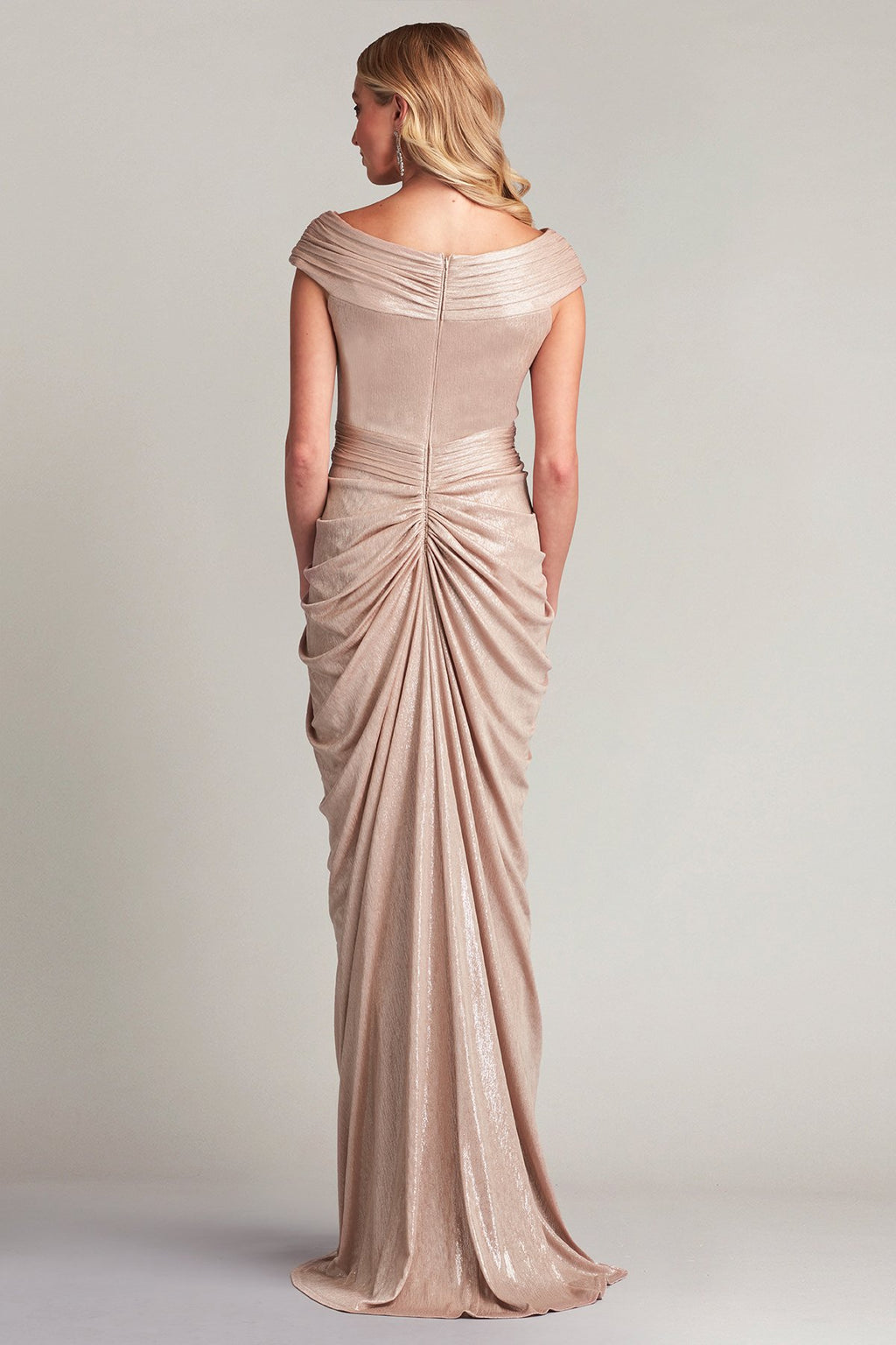 Ellery Draped Metallic Jersey Gown