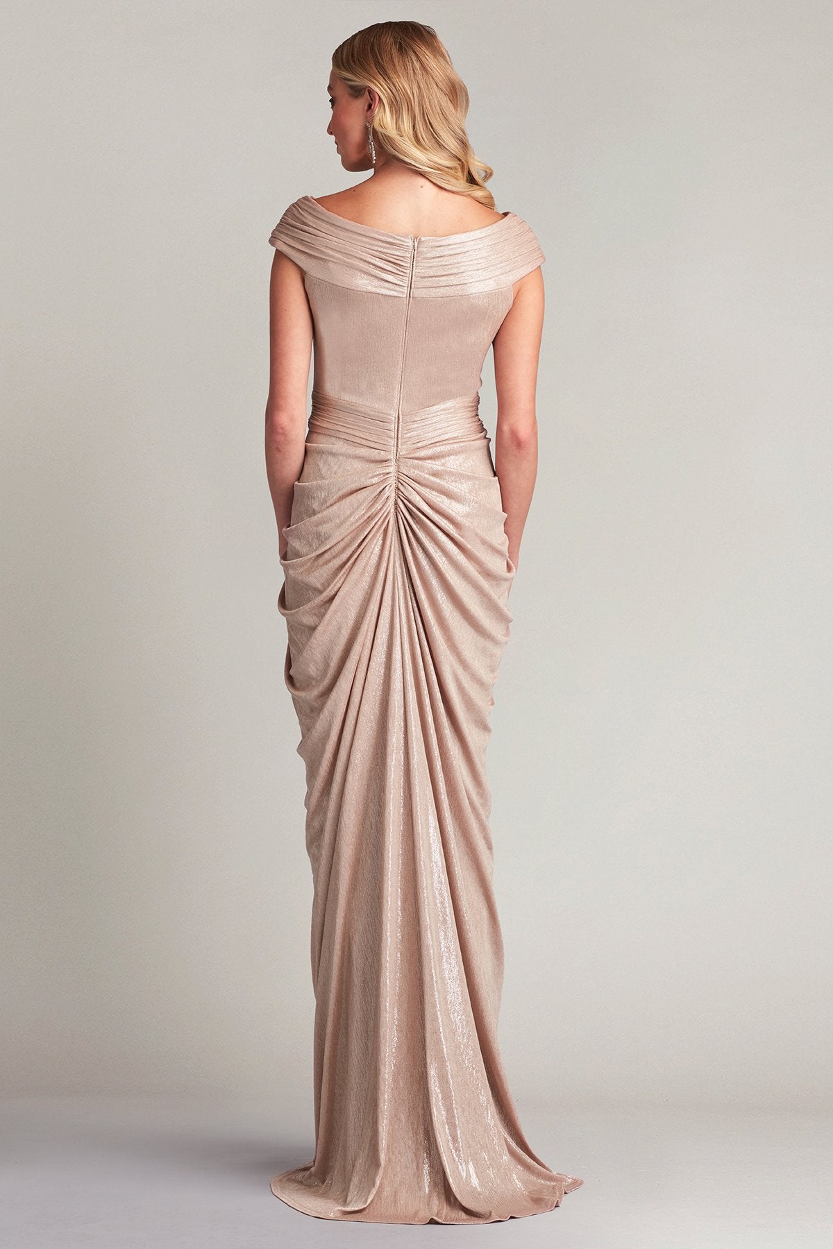 Ellery Draped Metallic Jersey Gown