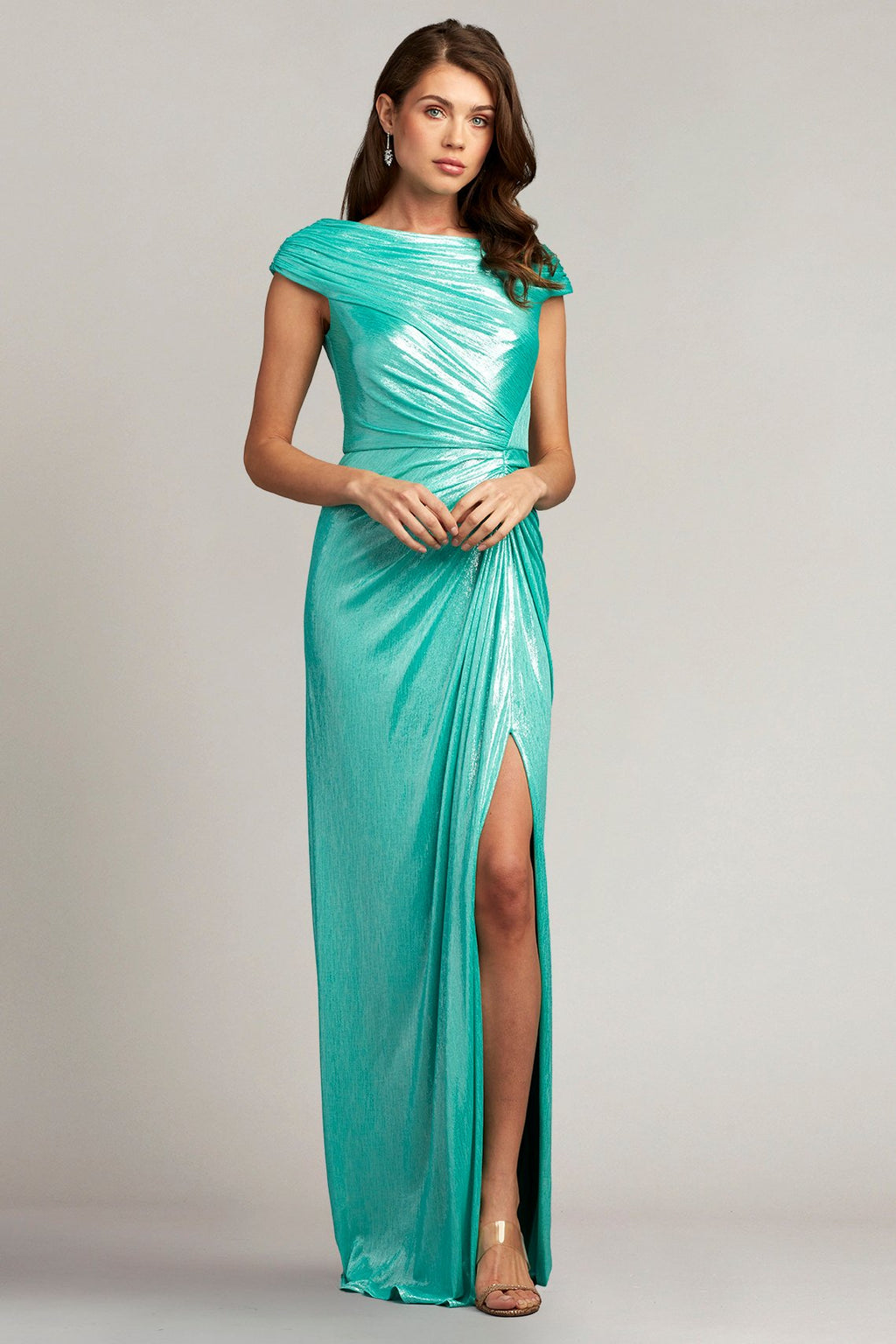 Emersyn Draped Lamé Gown